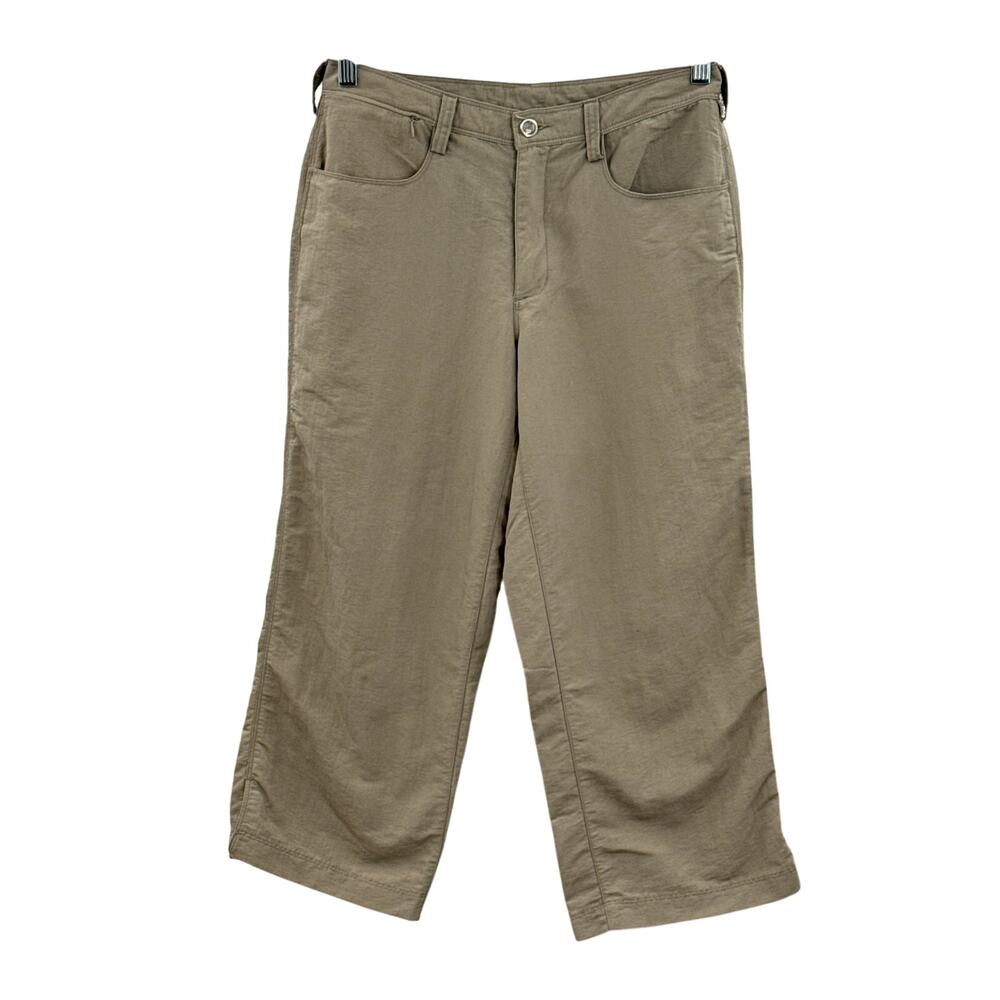 Women's North Face Cropped Hiking Capri Pants Khaki 6 Outdoor